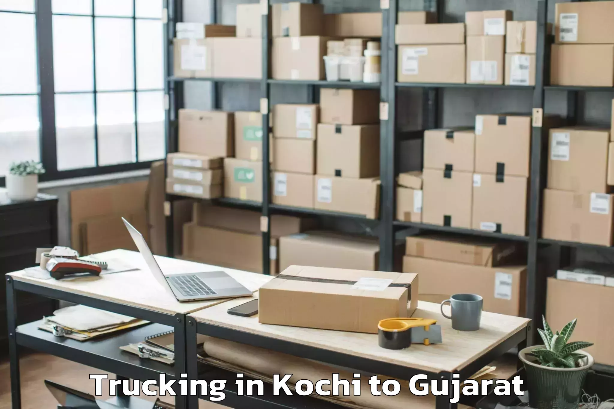 Kochi to Balasinor Trucking Booking